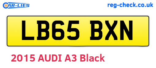 LB65BXN are the vehicle registration plates.