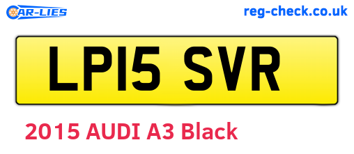 LP15SVR are the vehicle registration plates.