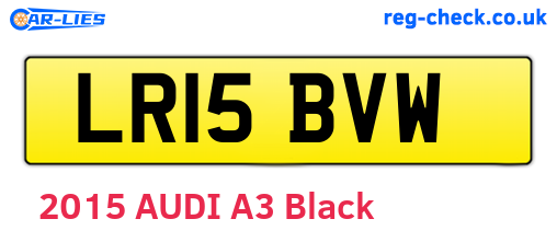 LR15BVW are the vehicle registration plates.