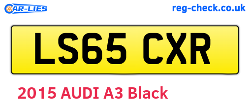 LS65CXR are the vehicle registration plates.