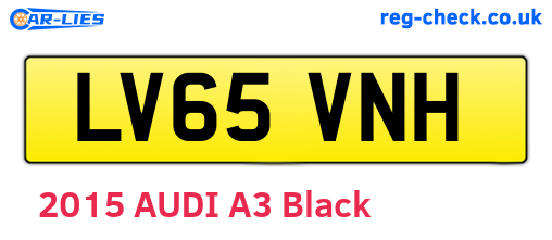 LV65VNH are the vehicle registration plates.