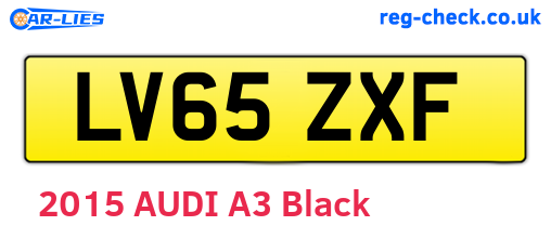 LV65ZXF are the vehicle registration plates.