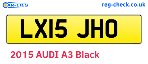 LX15JHO are the vehicle registration plates.