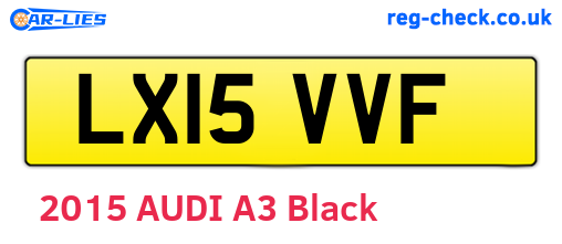 LX15VVF are the vehicle registration plates.