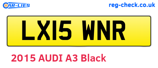 LX15WNR are the vehicle registration plates.