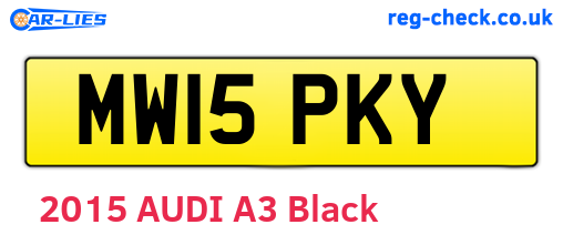 MW15PKY are the vehicle registration plates.