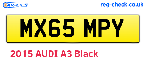 MX65MPY are the vehicle registration plates.