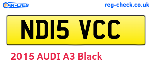 ND15VCC are the vehicle registration plates.
