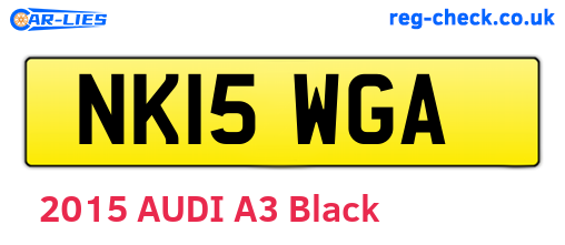 NK15WGA are the vehicle registration plates.
