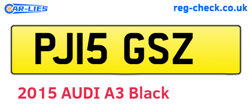 PJ15GSZ are the vehicle registration plates.