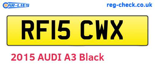 RF15CWX are the vehicle registration plates.