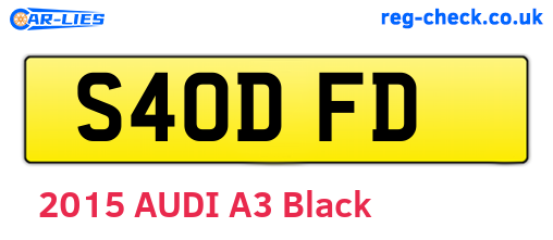 S40DFD are the vehicle registration plates.