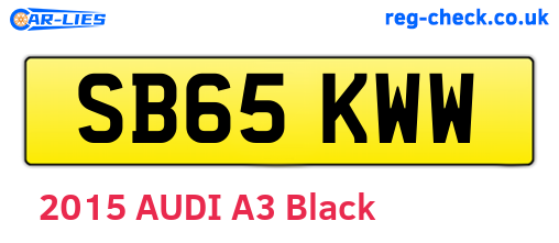 SB65KWW are the vehicle registration plates.