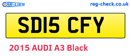 SD15CFY are the vehicle registration plates.