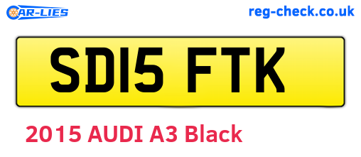 SD15FTK are the vehicle registration plates.