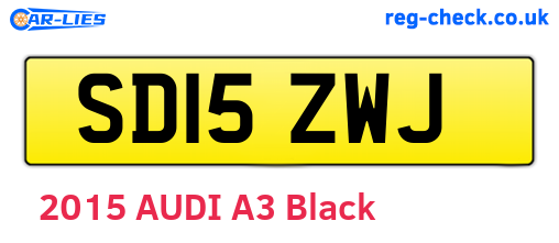 SD15ZWJ are the vehicle registration plates.
