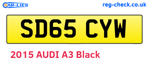 SD65CYW are the vehicle registration plates.