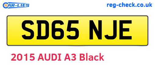 SD65NJE are the vehicle registration plates.