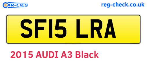 SF15LRA are the vehicle registration plates.