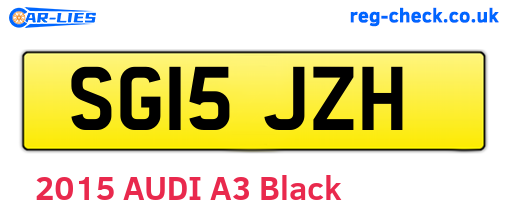 SG15JZH are the vehicle registration plates.