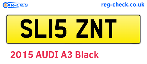 SL15ZNT are the vehicle registration plates.