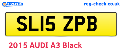 SL15ZPB are the vehicle registration plates.