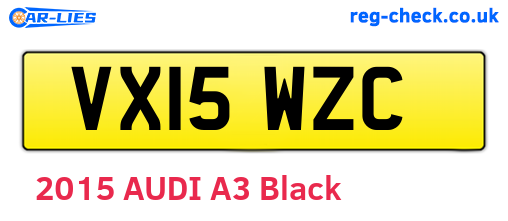 VX15WZC are the vehicle registration plates.