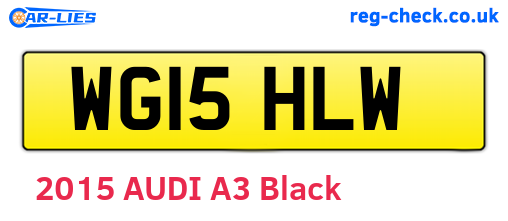 WG15HLW are the vehicle registration plates.