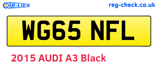 WG65NFL are the vehicle registration plates.