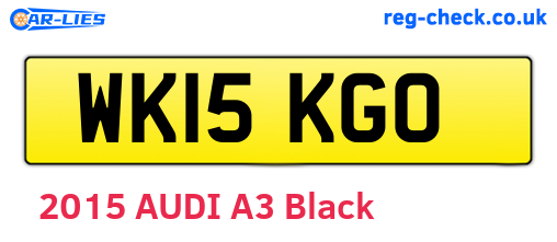 WK15KGO are the vehicle registration plates.