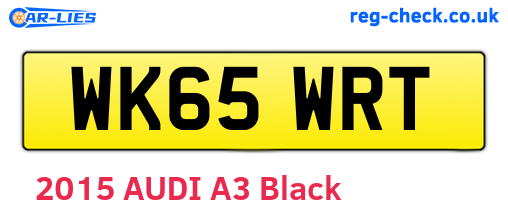 WK65WRT are the vehicle registration plates.