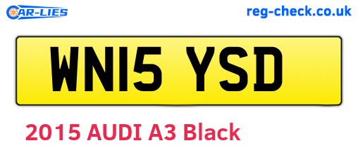 WN15YSD are the vehicle registration plates.