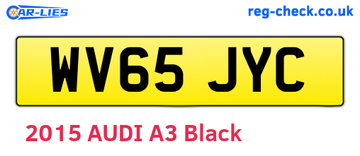 WV65JYC are the vehicle registration plates.