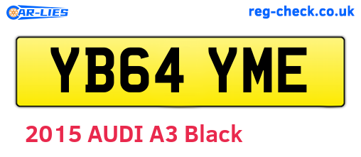 YB64YME are the vehicle registration plates.