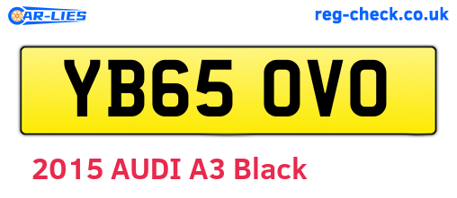YB65OVO are the vehicle registration plates.