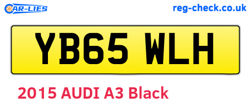 YB65WLH are the vehicle registration plates.