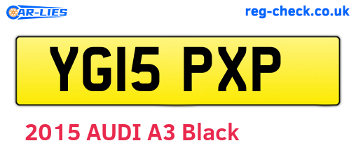YG15PXP are the vehicle registration plates.