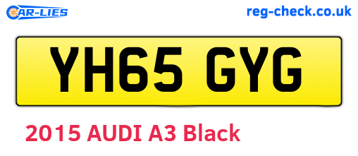 YH65GYG are the vehicle registration plates.