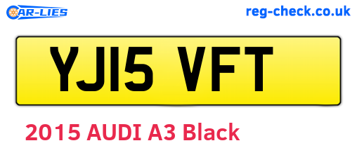YJ15VFT are the vehicle registration plates.