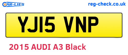 YJ15VNP are the vehicle registration plates.