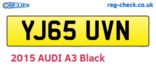 YJ65UVN are the vehicle registration plates.