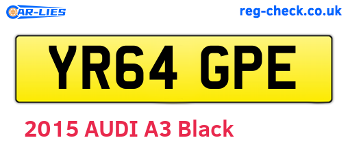 YR64GPE are the vehicle registration plates.