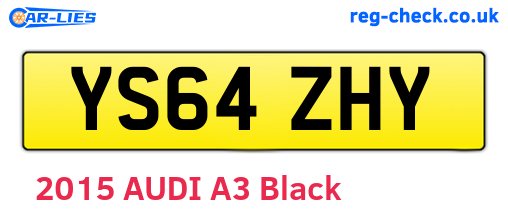 YS64ZHY are the vehicle registration plates.
