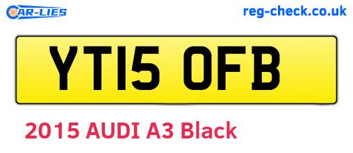 YT15OFB are the vehicle registration plates.