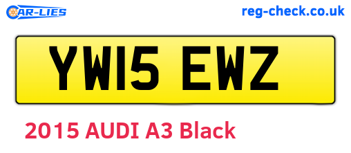 YW15EWZ are the vehicle registration plates.
