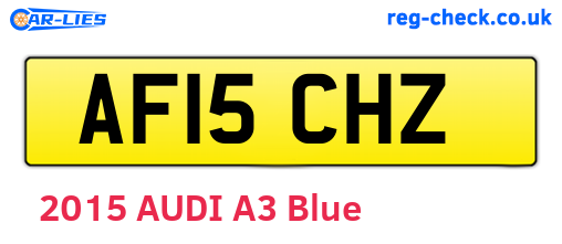 AF15CHZ are the vehicle registration plates.