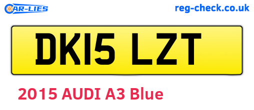 DK15LZT are the vehicle registration plates.