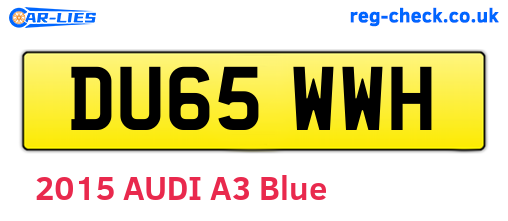 DU65WWH are the vehicle registration plates.