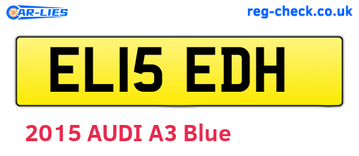 EL15EDH are the vehicle registration plates.