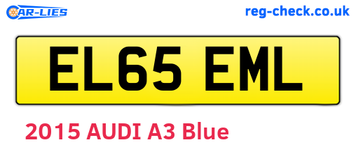 EL65EML are the vehicle registration plates.
